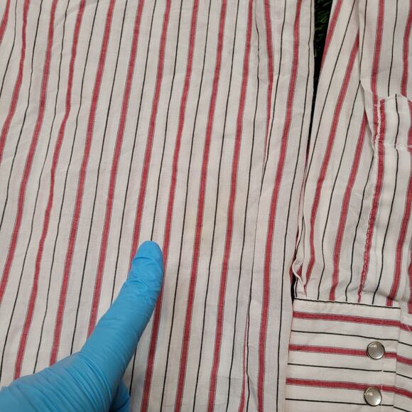 Vintage 80s Wrangler Pearl Snap Western Shirt Mens M 16-35 Relax Fit - Picture 3 of 12